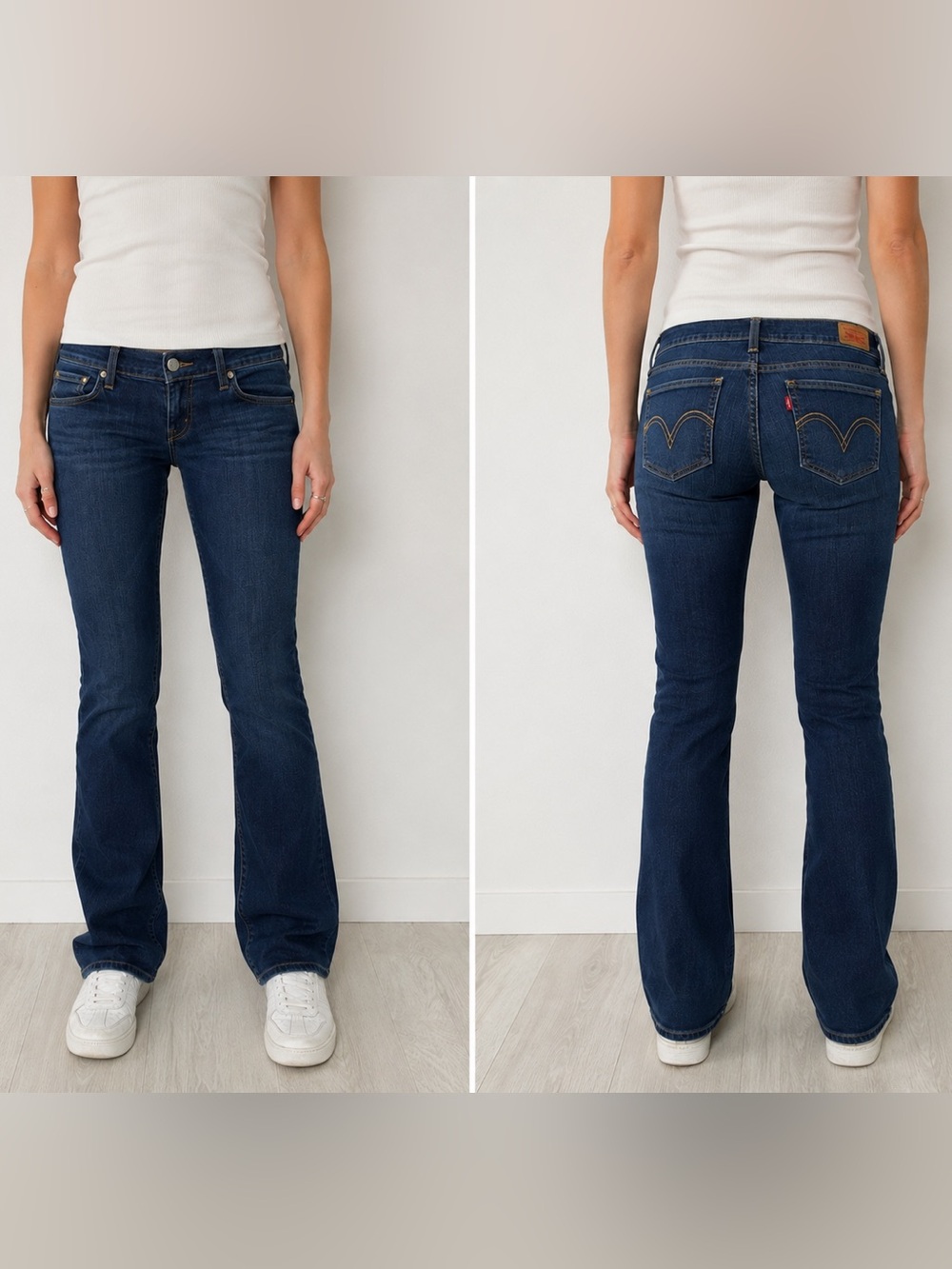 Levi’s 524 Dark Blue wash Women's Bootcut Jeans low rise denim size 6 Y2K logo